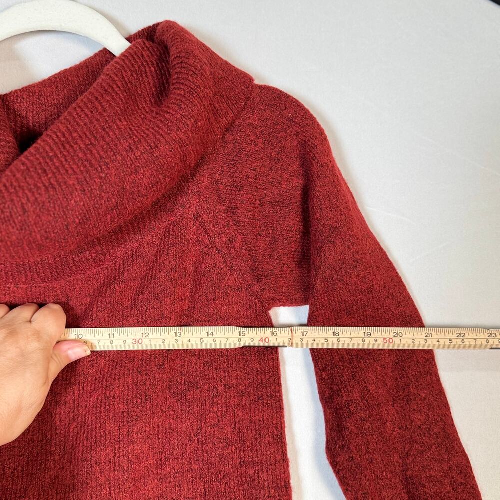 NWT Women's Maternity Dress Isabel Pregnancy Sweater Cowl Neck Rust Small - Picture 2 of 10